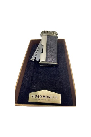 SİLVİO MONETTİ GÜMÜŞ DERİLİ ÇAKMAK