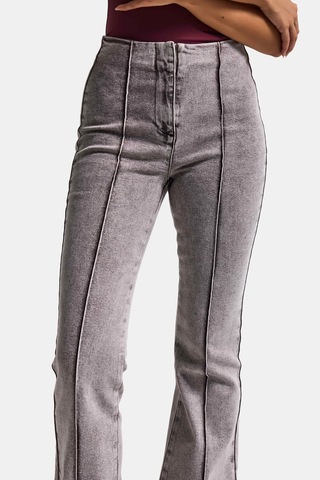it's basic Kadın Gri 3s6-158 Flare Fit Esnek Kumaş Denim Jean