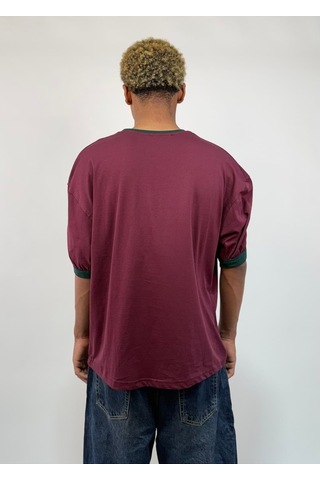 Zaee Football Culture Oversize Tişört Bordo