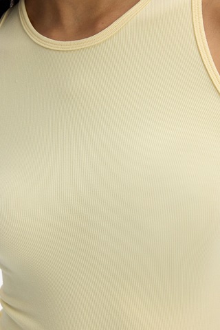 SubTone Ribli Halter Yaka Dikişsiz Atlet Açık Sarı Çok Renkli