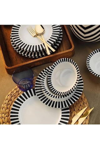 Porland Miass 24 Parça 6 Kişilik Yemek Takımı 04ppo000571 Beyaz