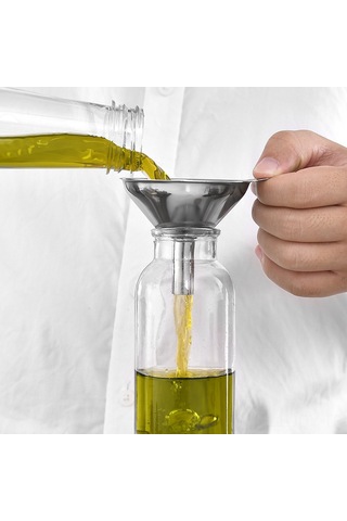 Youmex 201 Paslanmaz Çelik Mini Huni 3'lü Set: Yağ-sıvı-sos Ayırıcısı, Lehim Ve Şarap Huni, Temizleme Fırçası Dahil