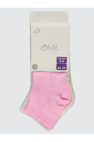 Civil Girls Kız Çocuk 5'li Patik Çorap 2-12 Yaş Standart