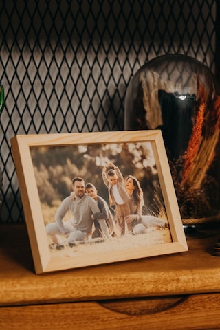 Huhuli İskandinav Dekoratif Ahşap Fotoğraf Çerçevesi 15 x 21 CM