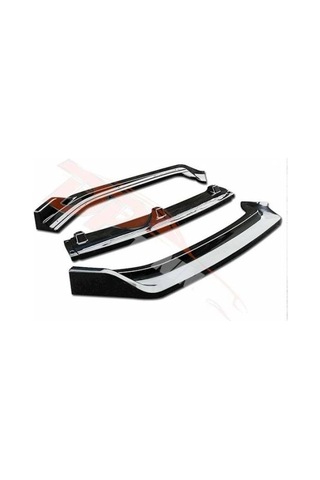 Vw Polo 6r Ön Lip Ek Abs Plastik Piano Black 2009 - 2017 3 Parça