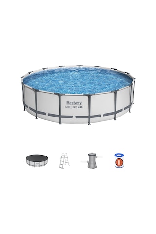 Bestway Steel Pro Max 56488 Prefabrik Yer Üstü Havuz Seti 4,57 M X 1,07 M