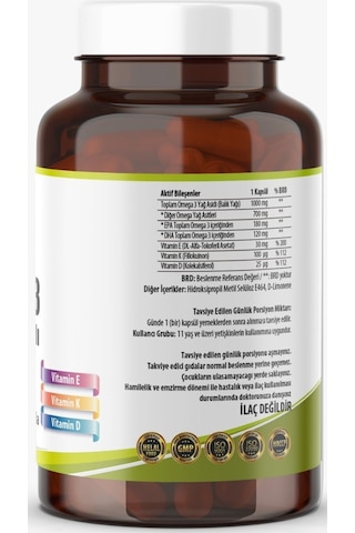 Ncs Omega 3 Balık Yağı 1000 Mg 60 Softgel Limon Aromalı