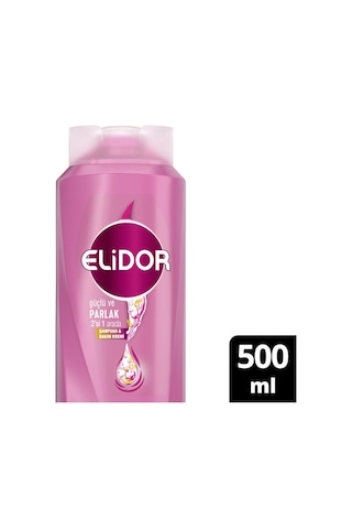 Elidor Güçlü ve Parlak 2'si 1 Arada Şampuan&Bakım Kremi 500ML x2