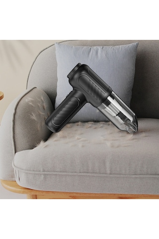 Geeksen Taşınabilir Şarjlı 10000pa Güçlü Elektrikli Süpürge - 5 Nozullu, Led Işıklı, 6000mah Pil İle Bilgisayar, Araç Ve Ofis Temizliği İçin