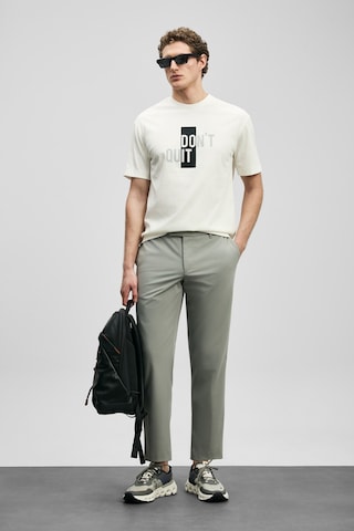 Lufian Carl Modern Grafik T- Shirt Kırık Beyaz Kırık Beyaz 111020285100510