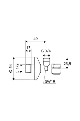 Schell Çamaşır + Makine Musluğu 3/4 Krom