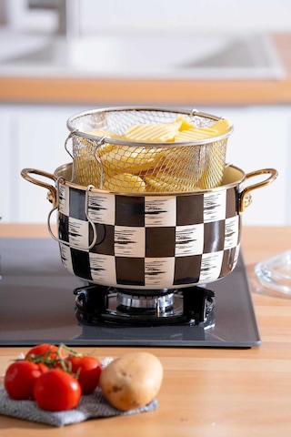 Qualita King Emaye Fritöz Tencere - 22 Cm Diğer
