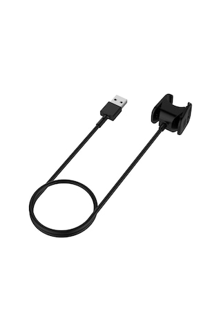 Konesam Fitbit Charge 3 İçin Usb Şarj Kablosu, Klem Deseni, 55cm Uzunluk, Siyah Renk, Pc+pvc Malzeme