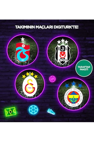 Digiturk 4 Büyükler Taraftar Paketi (FB-GS-BJK-TS) Uydu Kurulumlu