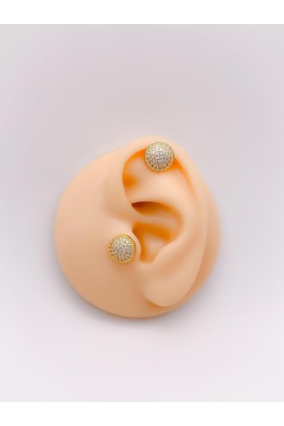 Lexroo Full Taşlı Daire Kıkırdak Helix Tragus Piercing 1adet Çok Renkli