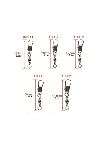 200 Parça Premium Namlu Çıtçıtlı Fırdöndüler - Pürüzsüz Ve Kolay Balıkçılık İçin Güçlü Ve Dayanıklı Balıkçılık Konektörleri