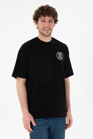 U.S. Polo Assn. Erkek Oversize Fit Bisiklet Yaka Siyah Tişört 50305904-VR046