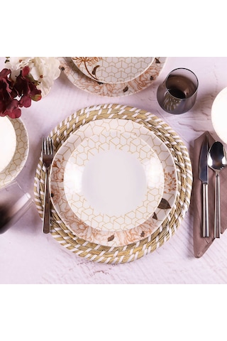 Organik 24 Parça 6 kişilik Yemek Takım - DB1155