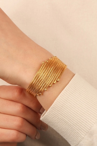 Çgkmücevherat Kalze Sıralı Dorikalı Altın Bileklik Klzblkk9 Sarı Sarı Altın