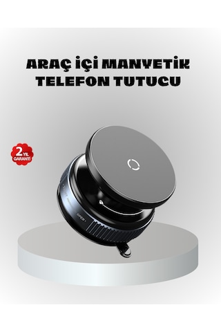 Mıknatıslı Araç Telefon Tutucu Vakum Teknolojili 360 Ayarlanabilir Siyah
