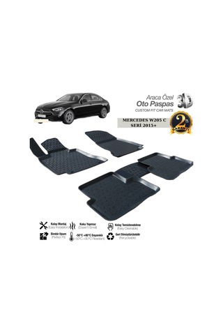 3d Paspas Siyah Mercedes C Serisi W205 2015+