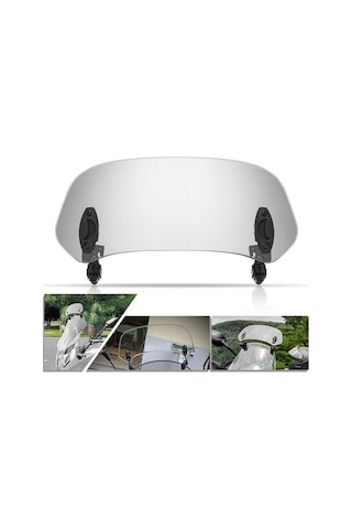 Ulzyvf Motorsiklet Rüzgar Savar: 180 Ayarlanabilir, Universal, Gürültü Azaltıcı, Kolay Montaj 36.5x15.5cm