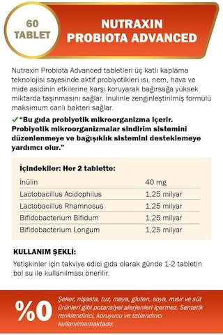 Nutraxin Probiota Advenced 60 Tablet