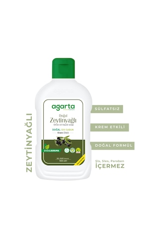 Agarta Doğal Zeytinyağlı Sıvı Sabun 1500 ML