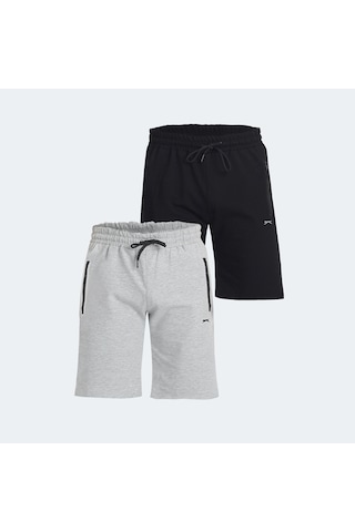 Slazenger OVER 2 li Set Erkek Siyah - Gri Şort