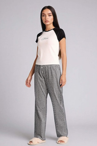 Defacto Pijama Takımı Üst Kareli Alt G8522AX26SP