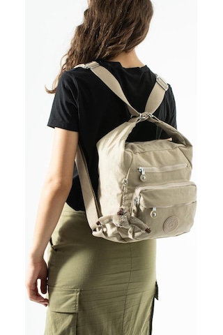 Baginn İster Sırt İster Omuz İster Çapraz Askılı Fonksiyonel Kullanım Kadın Çantası 28 28 Cm 571 Collection Krem
