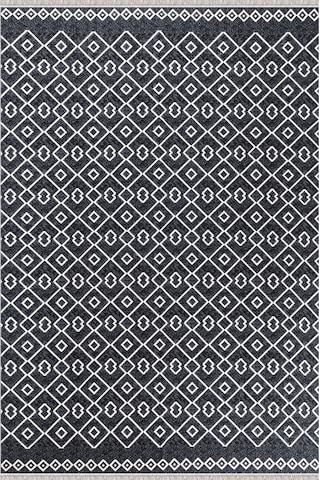 İskandinav %100 Pamuk Kilim Yıkanabilir Pamuklu Dokuma Halı Dekoratif Saçaklı Beyaz