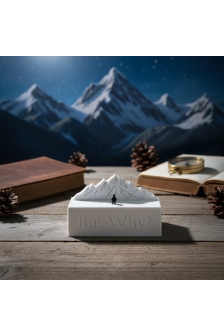 "but Why " Nihilist Penguen Felsefi Ve Mizahi Dekoratif Masaüstü Figürü 10,4x6,6 Cm
