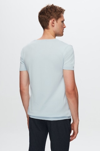 D's Damat Slim Fit Mavi Düz Örgü Rayon Örme T-Shirt 0Ef069421003M Mavi
