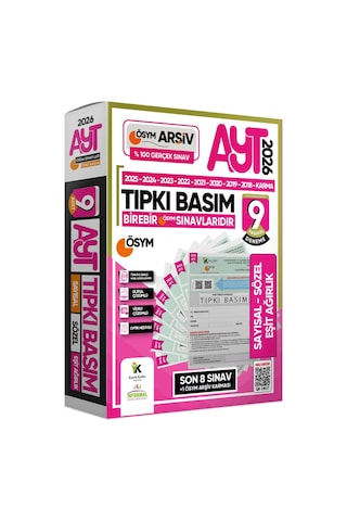 2026 YKS-AYT Ösym Çıkmış Soru 10lu Tıpkı Basım ve Kurumsal 9lu Özgün Paket Deneme Türkiye Geneli