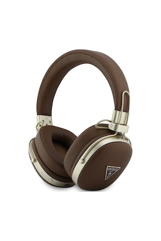 Guess Lisanslı ENC-1 Teknolojili Pu Üçgen Metal Logo Bluetooth 5.4 Kulak Üstü Kulaklık