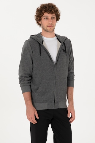U.S. Polo Assn. Erkek Regular Fit Antrasit Melanj Örme Hırka 50313748-VR081