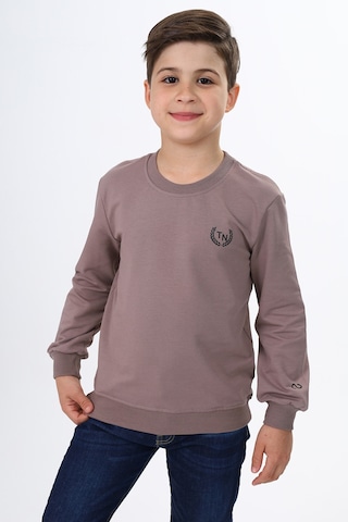 Toontoy Erkek Çocuk Baskılı Sweatshirt Acı Kahverengi