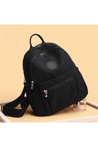 Kadın Basit Çok Yön Moda Hafif Sırt Çantalı-siyah Siyah