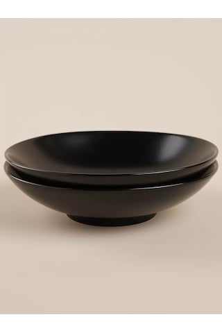 Sl Home Derin Tabak Seti 2 Parça, 380 Ml, Çapı 16,5 Cm 200580844 Siyah