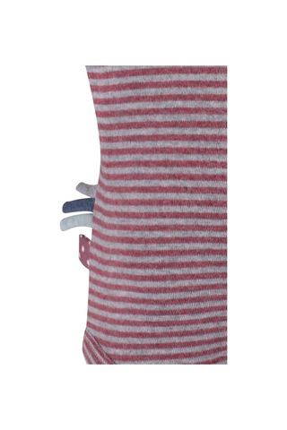 Organicera Organik Uzun Kollu Kimono Bebek Body, Çizgili , Bordeaux Melange Bordo