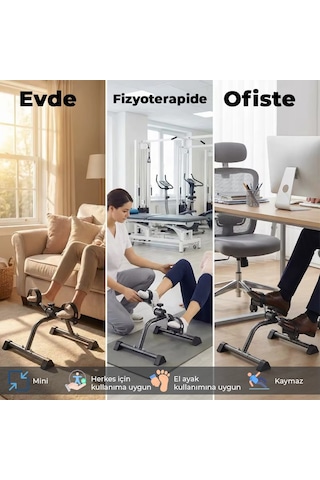 Mini Pedal Egzersiz Kondisyon Bisikleti Taşınabilir Dirençli Ev Aleti El Ve Ayak Pedallı Spor Cihazı