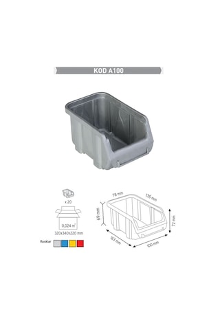 Sembol A100 Plastik Avadanlık (Gri) 100X163X72Mm (10 Adet)