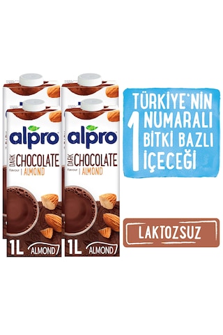Alpro Bitter Çikolata Badem İçeceği 4 x 1 L