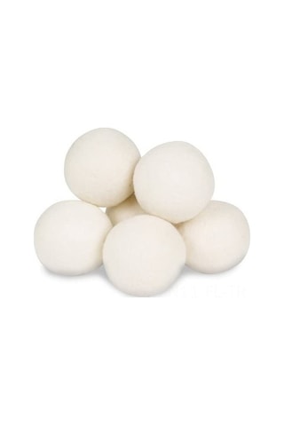 Lemestar 6 Adet Yeni Zelanda Yünü Kurutma Topu - Evcil İçecekler İçin Doğal Temizleme Ve Kurutma Aracı Açık Sarı