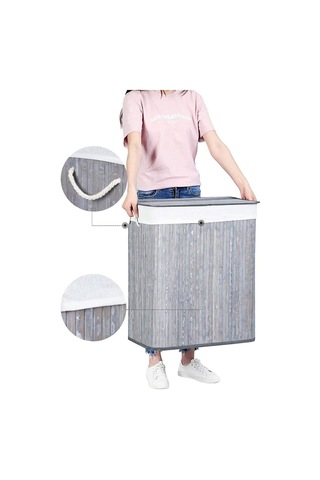Deconox El Yapımı Hasır Katlanır Çamaşır Sepeti Dikdörtgen 72 Litre 40cm 30cm 61cm , Doğal Malzemeden Üretilmiş Çamaşırlık Sku: Smg8690010202161 40 x 19