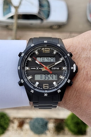 Daniel Klein DKISTE411 Siyah Analog ve Dijital Dual Time Erkek Kol Saati