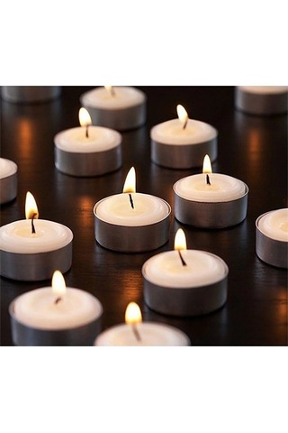 Tealight Mum Beyaz 50 Adet Beyaz
