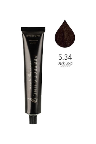 Perfect Shine Permanent Profesyonel Saç Boyası 100 ML Koyu Altın Bakır Kahve/Çikolata Bakır Gold Copper