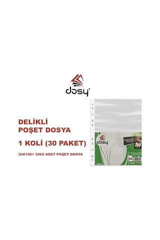 Dosy Pp Poşet Dosya A4 1 Koli 30 Pkaet 1